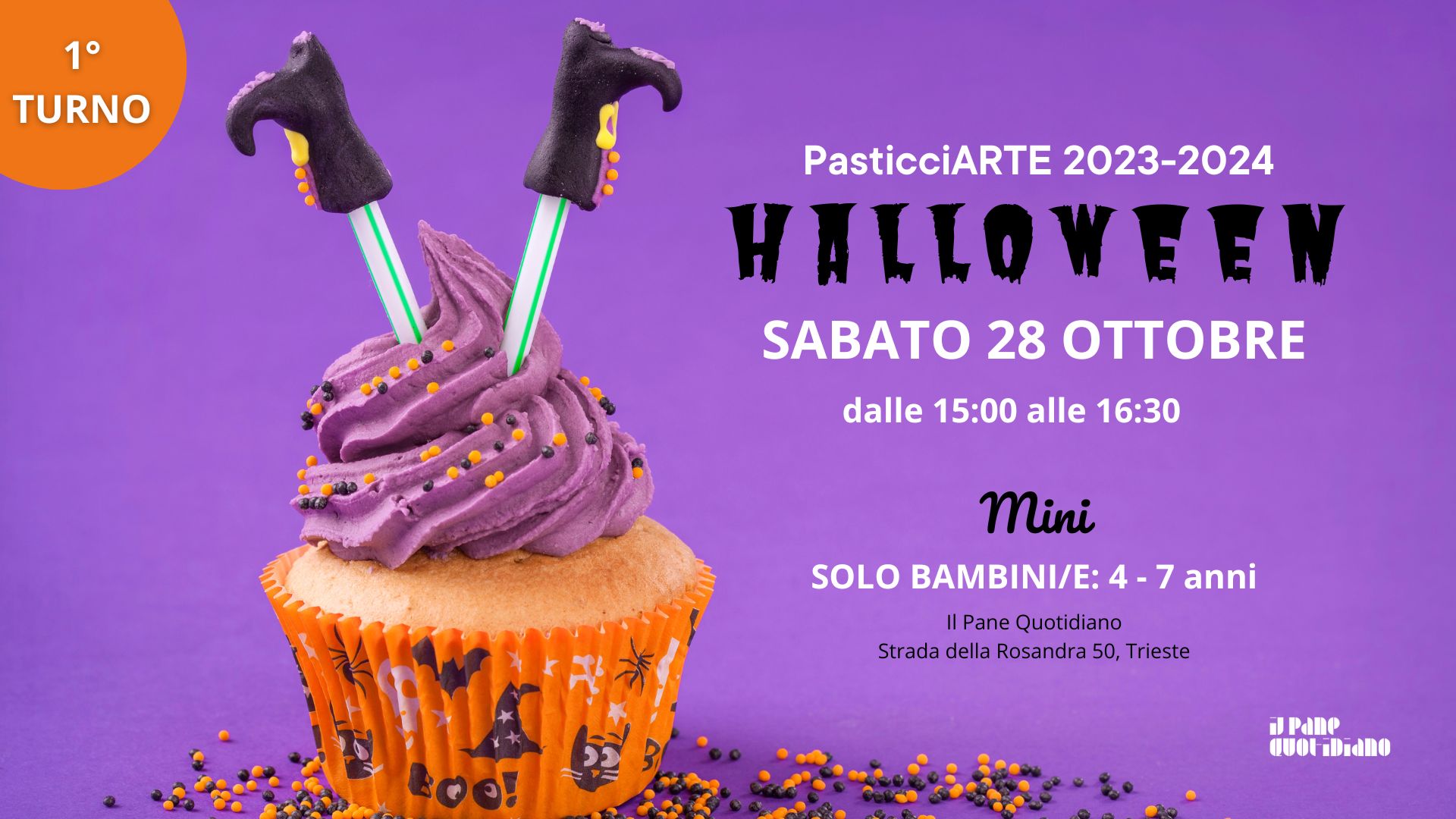 **sold out** CORSO PASTICCIARTE JUNIOR - HALLOWEEN 1 turno