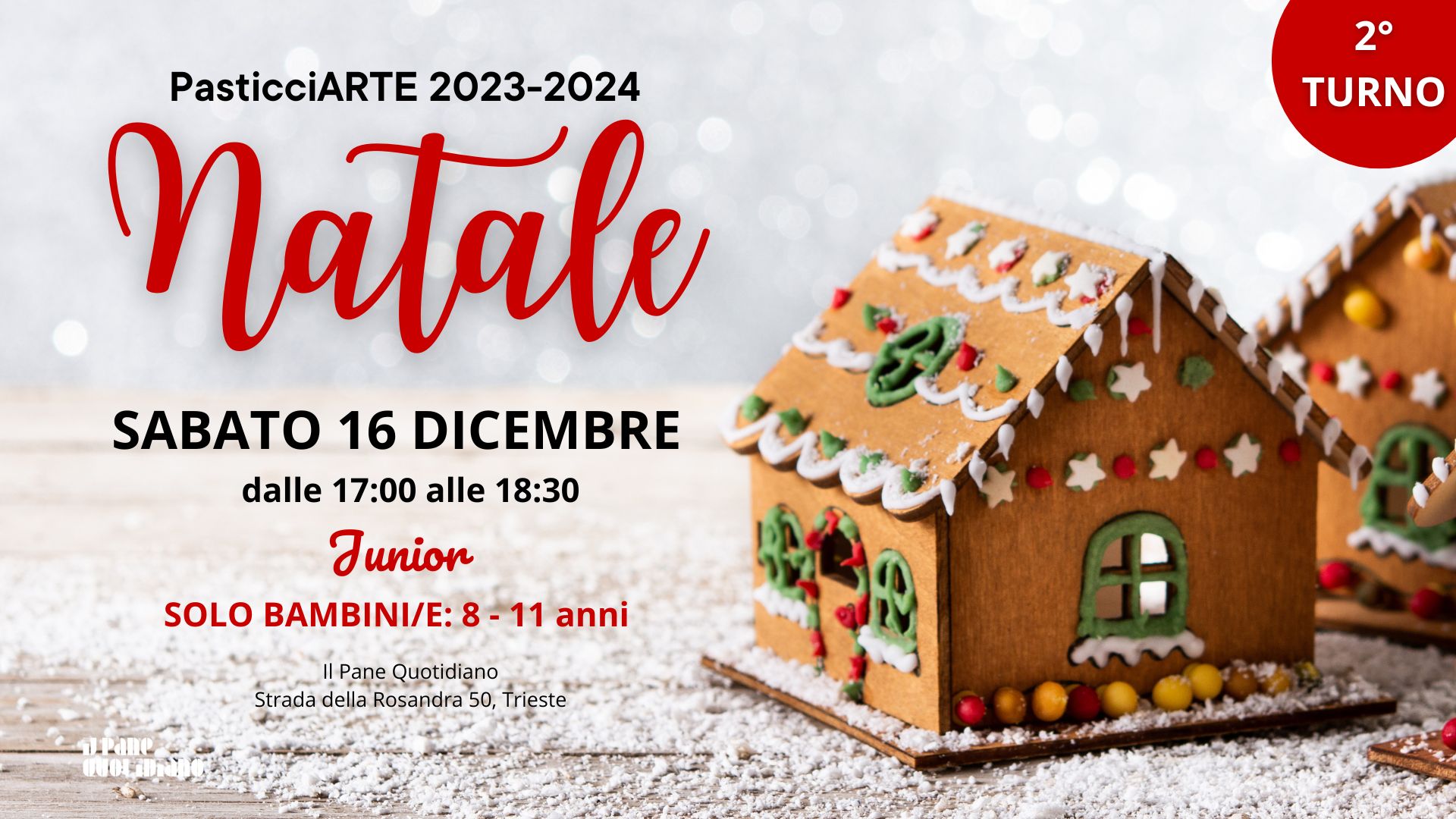 !!!SOLD OUT!!!CORSO PASTICCIARTE JUNIOR - NATALE 2 turno